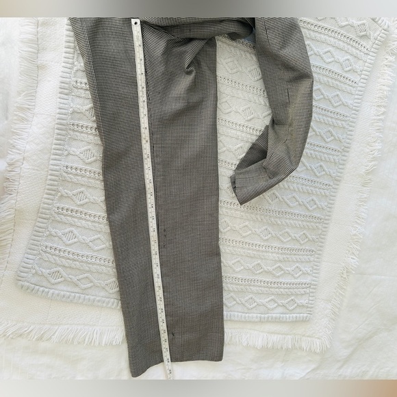 1970s Houndstooth Wool Trousers: Vintage High Waist Pants W36 L28 - Picture 15 of 16